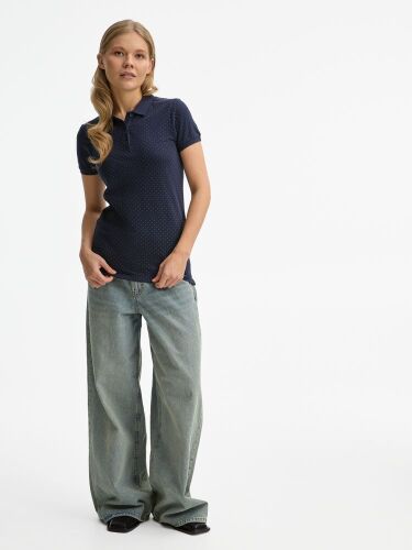 Рубашка поло женская Brandy Women темно-синий с белым, размер XS 7