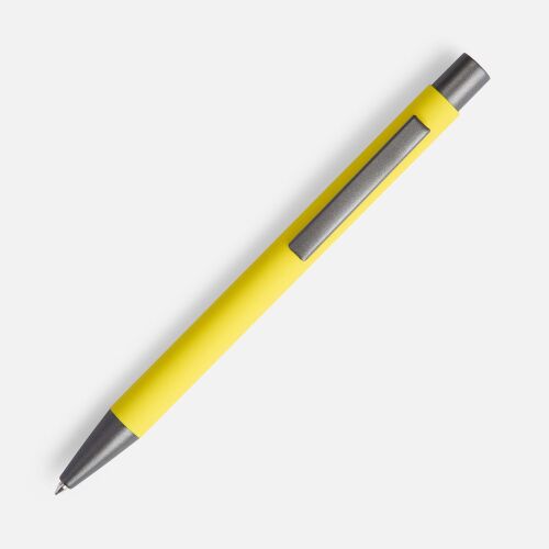 Ручка шариковая Atento Soft Touch, желтая 2