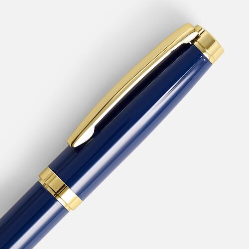 Ручка шариковая Letra Gold, глянцевая, темно-синяя 3