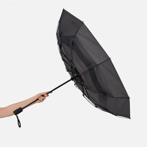 Складной зонт Dome Double с двойным куполом, серый 5