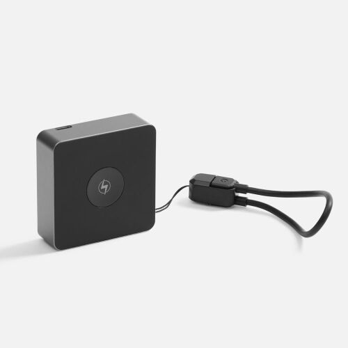 Внешний аккумулятор с беспроводной зарядкой Aura Power, серый 1 Внешний аккумулятор с беспроводной зарядкой Aura Power, серый 1