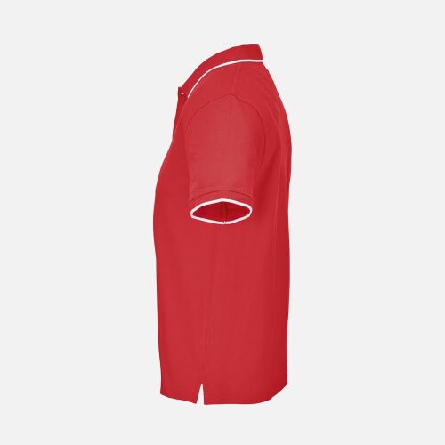 Рубашка поло унисекс Palermo, красная с белым, размер M 2