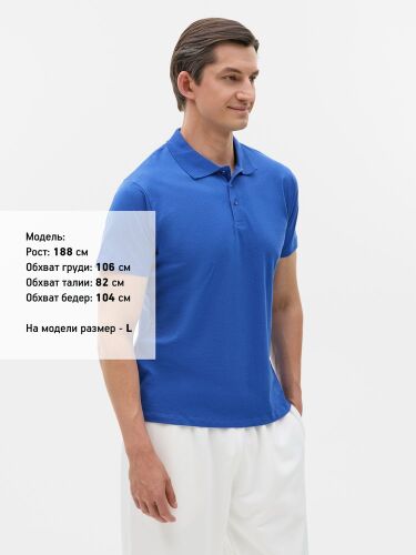 Рубашка поло мужская Prescott men 170 ярко-синяя, размер S 4