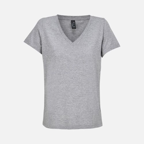 Футболка женская Regent Women с V-образным вырезом, серый меланж 1