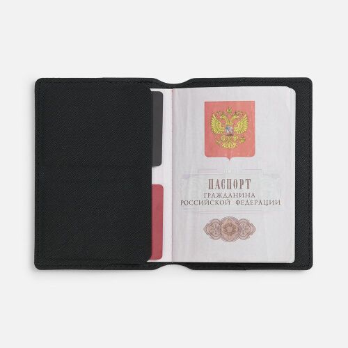 Обложка для паспорта Detalli, черная 3