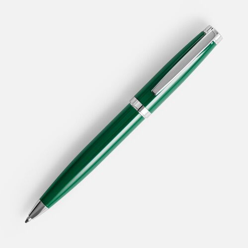 Ручка шариковая Letra Chrome, глянцевая, темно-зеленая 2