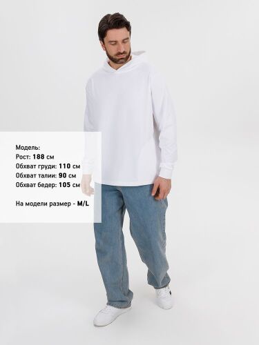 Худи унисекс Morfiss, белое, размер XL/XXL 5 Худи унисекс Morfiss, белое, размер XL/XXL 5