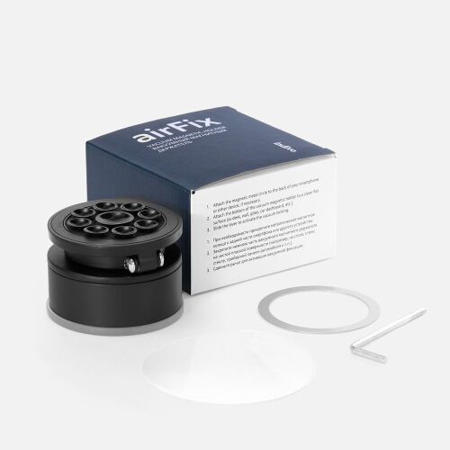 Вакуумная магнитная подставка airFix, черная с серым 7