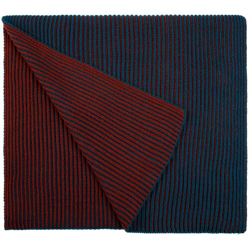 Шарф Nobilis, бирюзовый с терракотовым 2