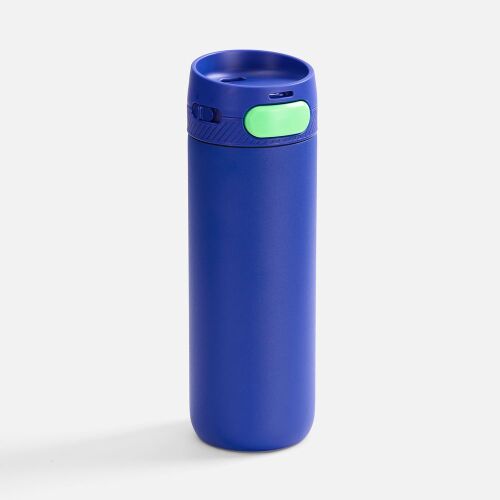 Термостакан X1 с цветной кнопкой, синий с зеленым 1