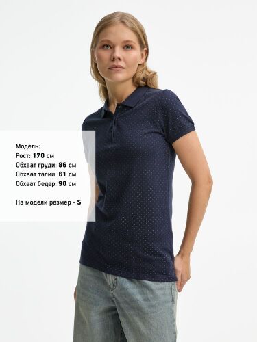 Рубашка поло женская Brandy Women темно-синий с белым, размер XX 4