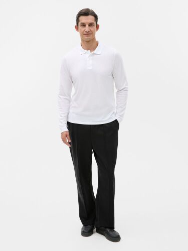 Рубашка поло мужская с длинным рукавом Perfect LSL Men белая, ра 5