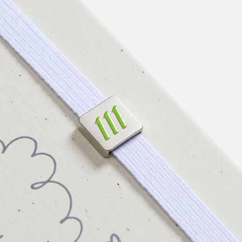 Квадратный шильдик на резинку Direct, матовый серебристый 5