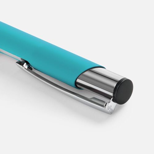 Ручка шариковая Keskus Soft Touch, бирюзовая 3