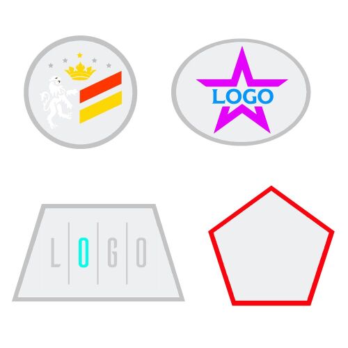 Шеврон из габардина Gabo L, белый 1