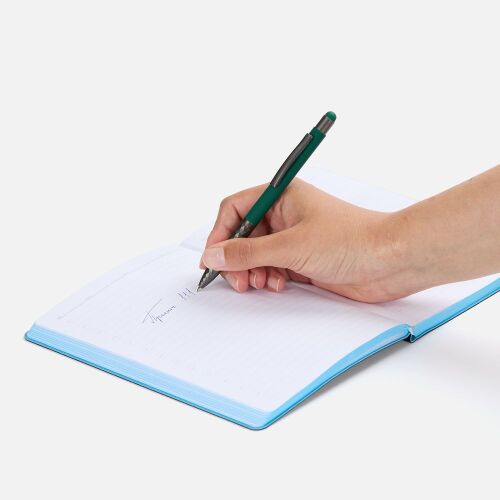 Ручка шариковая Digit Soft Touch со стилусом, зеленая 4