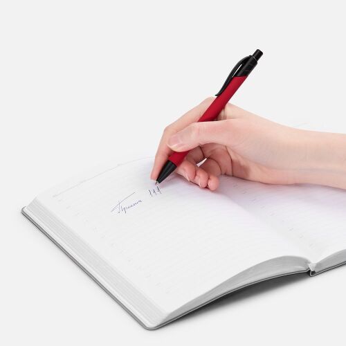 Ручка шариковая Undertone Black Soft Touch, красная 4