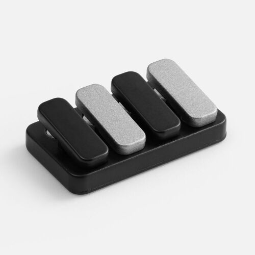 Антистресс-кликер Clacky, черный с серебристым 2