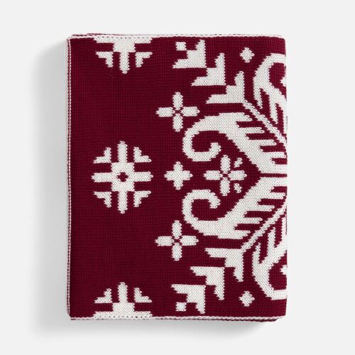 Шарф Wintertude L, красный с белым 3