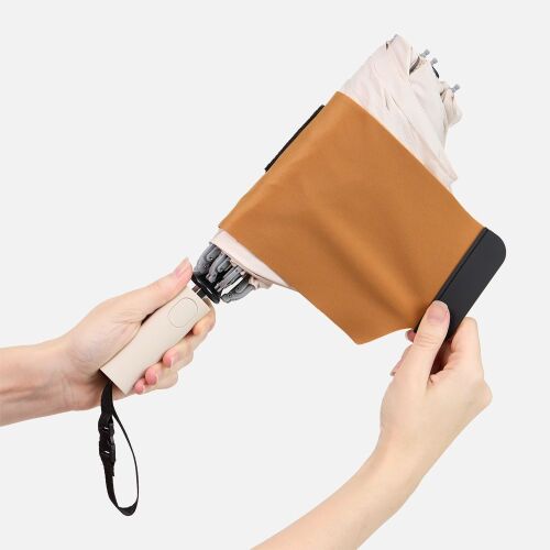 Зонт обратного сложения Easyroll, бежевый 3