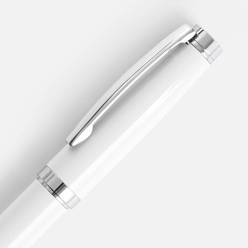 Ручка шариковая Letra Chrome, глянцевая, белая 3
