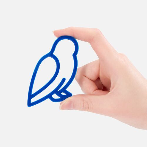 Подвеска «Сова», 3D-печать, синяя 2