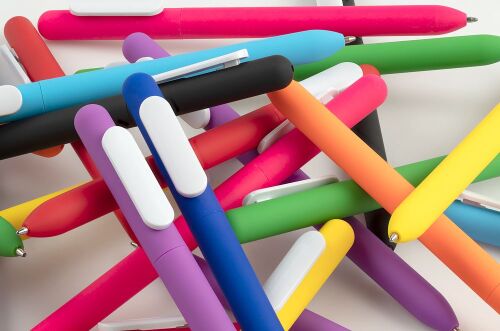 Ручка шариковая Swiper Soft Touch, синяя с белым 6 Ручка шариковая Swiper Soft Touch, синяя с белым 6