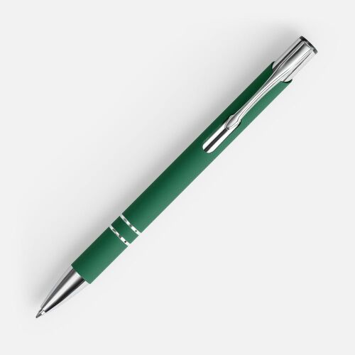 Ручка шариковая Keskus Soft Touch, зеленая 2