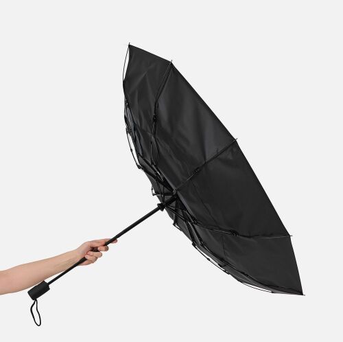 Складной зонт Dome Double с двойным куполом, черный 5