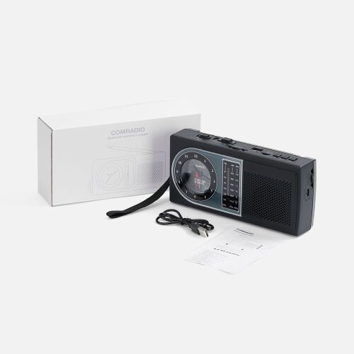 Bluetooth-колонка с радио Comradio, черная 7 Bluetooth-колонка с радио Comradio, черная 7
