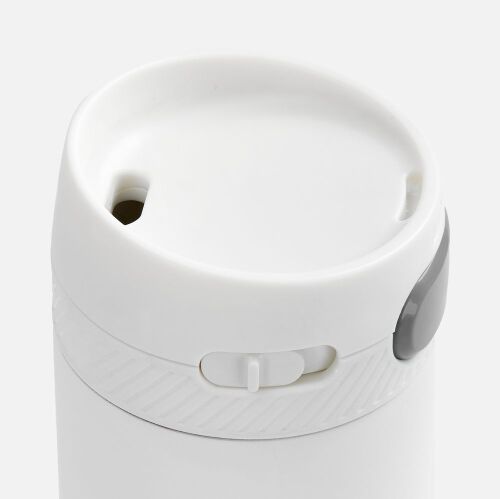 Термостакан X1 с цветной кнопкой, белый с серым 3