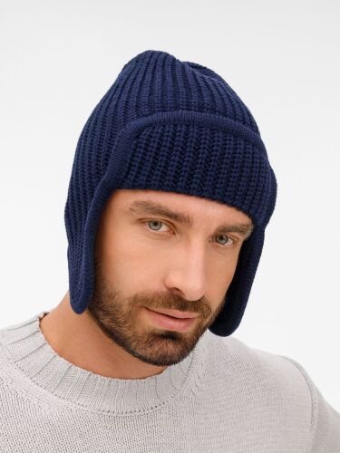 Шапка-ушанка Catch Match, темно-синяя 3