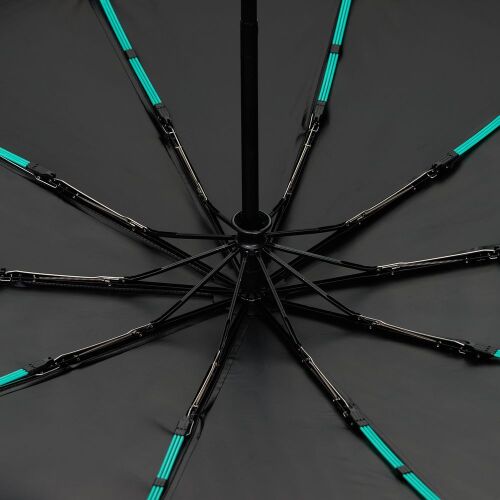 Зонт складной Skymate с УФ-защитой и ручкой-карабином, черный 1