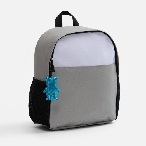 Пешеходный светоотражатель с цепочкой «Мишка», синий 2