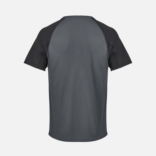 Футболка спортивная унисекс Vortex, черная с темно-серым, размер 2