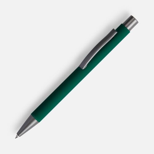 Ручка шариковая Atento Soft Touch, зеленая