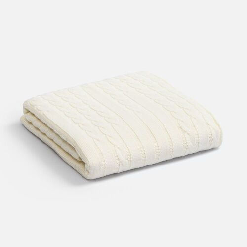 Плед Tressa, белый (молочный) 2