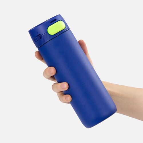 Термостакан X1 с цветной кнопкой, синий с желтым 4