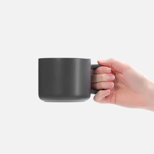 Чашка Jumbo в коробке матовая, темно-серая 2
