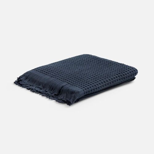 Плед вафельный Elenglect, темно-серый