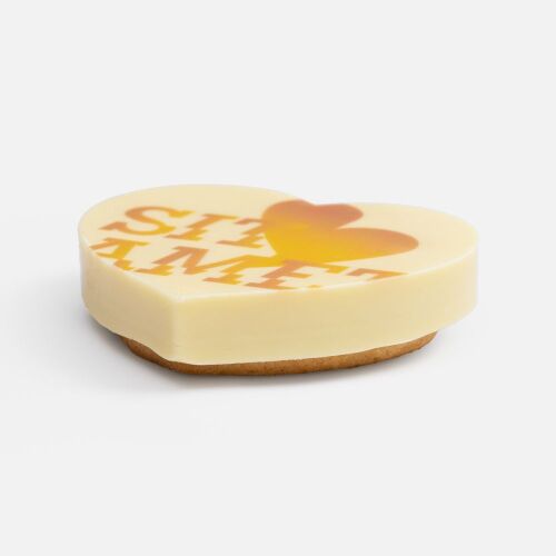 Печенье Dream White в белом шоколаде, сердце 1