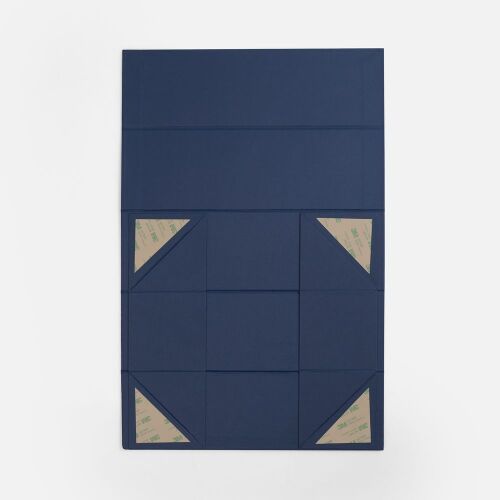 Коробка складная под бутылку Color Jacket Fold, темно-синяя 4