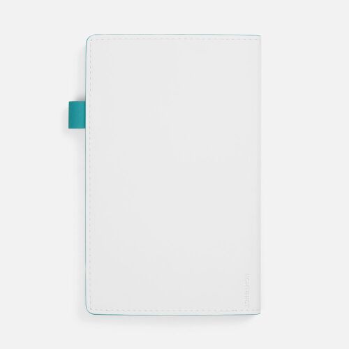 Ежедневник White Shall, недатированный, бело-бирюзовый 2