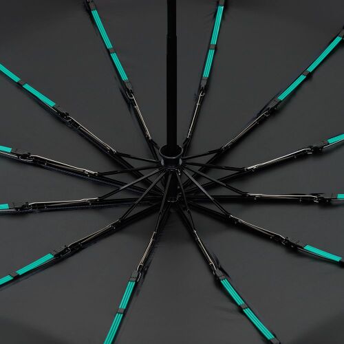 Зонт складной с УФ-защитой Ribstar, темно-синий 3