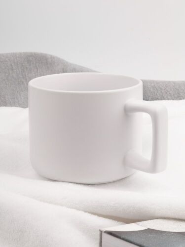 Чашка Jumbo в коробке матовая, белая 4