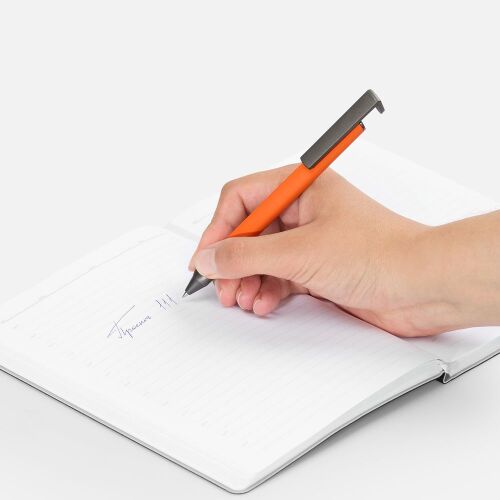 Ручка шариковая Standic с подставкой для телефона, оранжевая 4