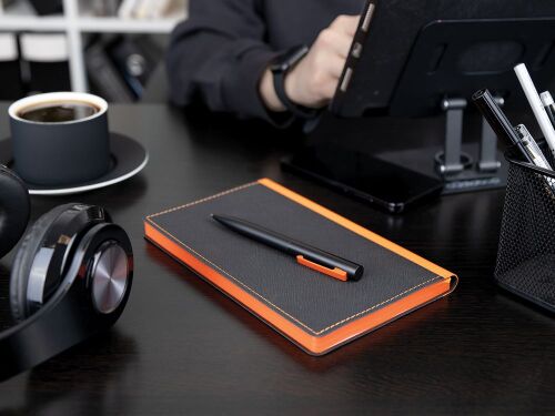 Ручка шариковая Inkolor, черная с желтым 5 Ручка шариковая Inkolor, черная с желтым 5