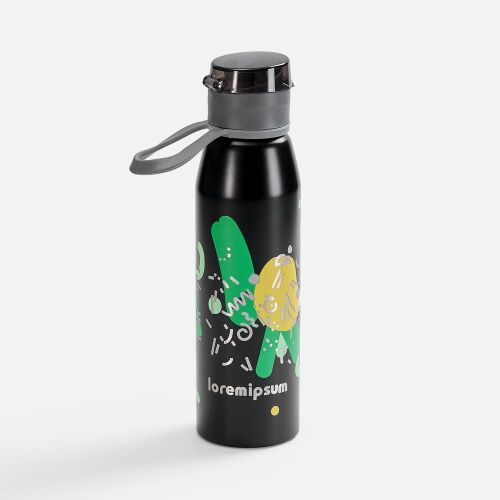 Бутылка для воды Billy Gym, матовая черная 6