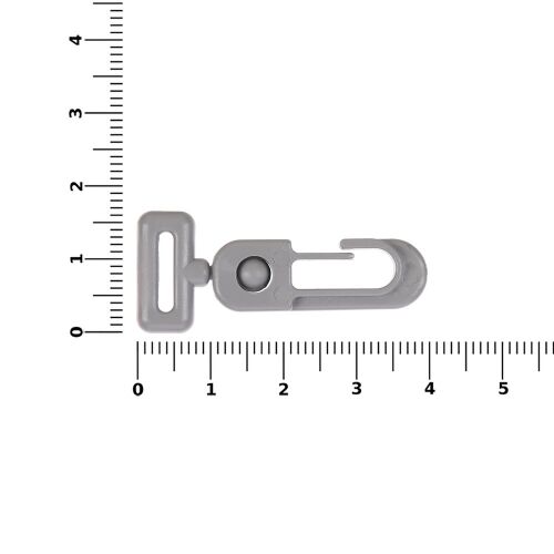 Застежка-карабин Сarabine, S, серый 2