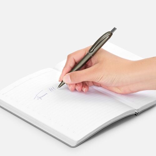 Ручка шариковая Bright Spark, серый металлик 4